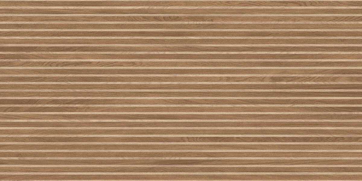 Wood Canarium Almond Stripes Керамогранит тёмно-бежевый 60х120 матовый карвинг